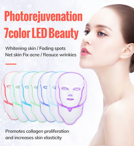 Máscara de Terapia de Luz LED de Mano, Silicona, 7 Colores, Tratamiento Facial para la Piel, Eliminador de Arrugas - Product Image 3