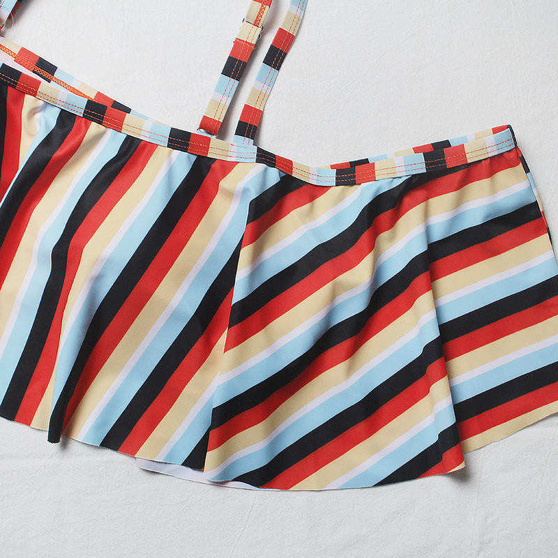 2022 New Design DAMO Plus Size Women Strip Bikini Top High Waist Summer Girls Cover Up Bikini 2pcs Recycled Nylon Swimwear