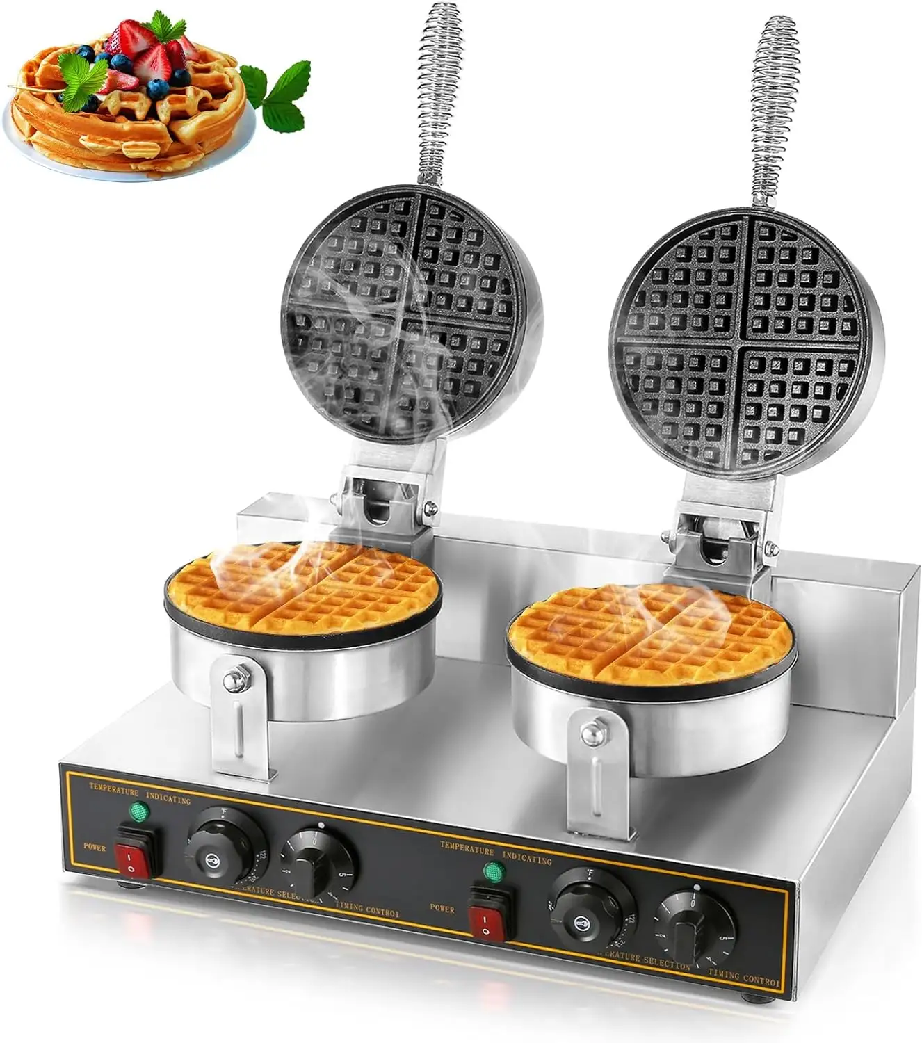 Factory Direct Sale Stainless Steel Non-Stick 3 In 1 Gold Coin Waffle Maker Automatic 10 Won Shaped Coin Waffle Maker Machine