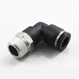 Raccord coudé pneumatique rapide mâle NPT/BSP 90 degrés PL 1/8 1/4 3/8 1/<span class=keywords><strong>2</strong></span> pouce pour tube 01 02 03 04 - Product Image 1