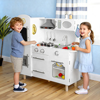 Ensemble de cuisine éducatif en bois MDF avec accessoires - Jouet de jeu de rôle préscolaire de luxe pour enfants