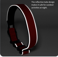 Collier pour chien en nylon avec bande réfléchissante, réglable pour les races petites/moyennes/grandes - Sangle douce et confortable pour le cou