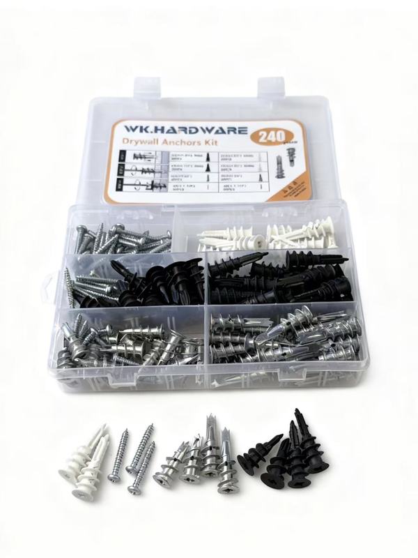 114pcs Grey Zinc Plated Plastic Expansion