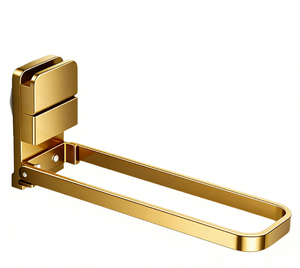 Porte-serviettes mural en métal mat, pliable, à ventouse, sans perçage, pour salle de bain - Product Image 3