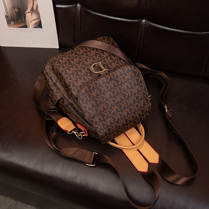 Nouvel Arrivage Transfrontalier <span class=keywords><strong>Sac</strong></span> à Dos Zippé Grande Capacité Polyvalent et Élégant pour <span class=keywords><strong>Femme</strong></span>, <span class=keywords><strong>Sac</strong></span> de <span class=keywords><strong>Voyage</strong></span> Décontracté Imprimé Minimaliste - Product Image 4