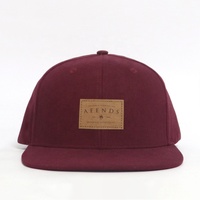 Topi Snapback Unisex 6 Panel Bahan Katun Twill Berlogo Kulit Custom, Model Flat Brim, Bernapas, Cocok untuk Olahraga Luar Ruangan, Laris di Tahun 2026