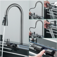 Évier de cuisine avec robinet combiné et évier lave-tasses cuvette éviers de cuisine modernes intelligents