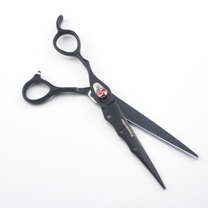 Ciseaux de peinture de cuisson noirs de 7.0 pouces, ciseaux à main gauche, ciseaux plats, <span class=keywords><strong>cisaille</strong></span> à dent <span class=keywords><strong>droite</strong></span>, <span class=keywords><strong>cisaille</strong></span> à dent fine, envoyer un sac noir - Product Image 2