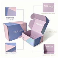 Boîte d'expédition pliable en carton ondulé avec impression de logo intérieure, personnalisable en couleur, pour accessoires cosmétiques, petits cadeaux