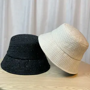 Wholesale Custom Logo Quick Dry Bucket Hats Fisherman Wide Brim String Bucket Hat Cap