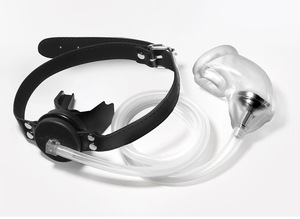Yetişkin oyunu fetiş Kinky Slave oyuncaklar Penis kollu horoz kafes işemek pisuar ağız fiş Gag içine akış - Product Image 2