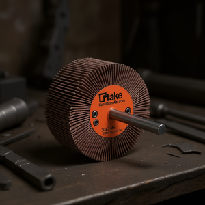 Roue à lamelles abrasives en corindon Ttake 30x3 mm, tige de 6 mm, grain 240 pour le meulage des métaux - Product Image 3