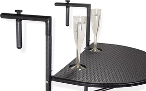 <span class=keywords><strong>Table</strong></span> pliante <span class=keywords><strong>murale</strong></span> demi-ronde en PEHD avec structure fixe et hauteur réglable - Product Image 4