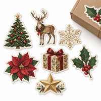 Autocollant d'emballage découpé sur mesure, étiquette adhésive personnalisée, boîte cadeau, sachet alimentaire, produit de boulangerie, branding de produits de détail pour les fêtes