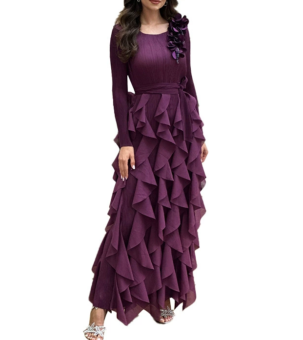 Vestidos de iglesia morados elegantes Duraderos y a la moda