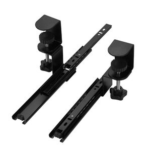 Paslanmaz çelik ayarlanabilir klavye tepsisi kanal yumruk ücretsiz slayt altında masa çekmece slayt - Product Image 1