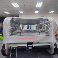 Bateau Électrique Gonflable Flottant en Promotion, Bateau-Maison Gonflable Solaire Durable avec Moteur pour Jeux Aquatiques