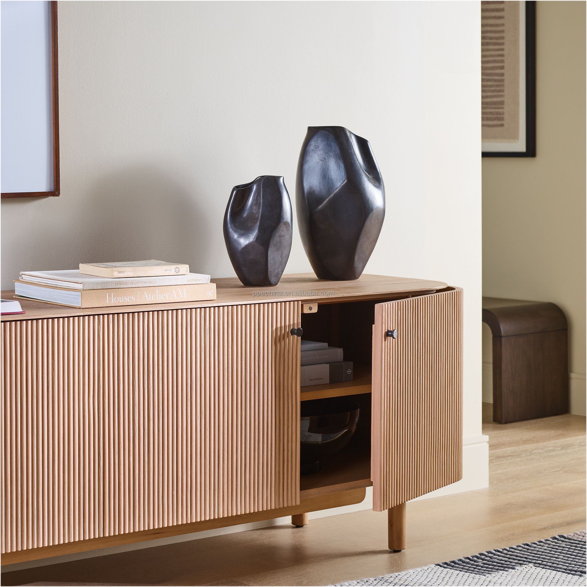 Morden style minimalist living room furniture multimedia TV cabinet hotel dining room chest  customizable drawer for home