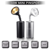 20 projecteurs LED mini magnétiques 10W avec télécommande et étui, zoom sans fil pour DJ, mariage, événement