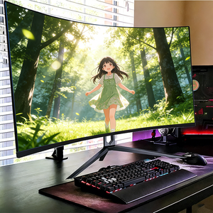 จอคอมพิวเตอร์ LCD แบบโค้ง 2k 4k 1080p ขนาด 21.5 23.8 27 32 นิ้ว จอคอมพิวเตอร์ LED แบบ IPS ขนาด 27 นิ้ว สำหรับเดสก์ท็อป 144hz 165hz จอเกมมิ่ง - Product Image 1