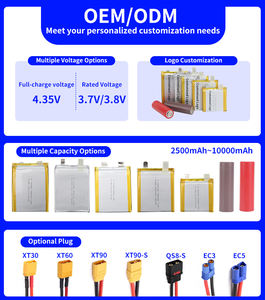 แบตเตอรี่เซลล์กึ่งแข็งแรงดันสูง 146386  ปล่อยประจุเร็ว 1C 3.7V 3.8V ความหนาแน่นพลังงานสูง สำหรับ FPV UAV รถบังคับวิทยุ - Product Image 6
