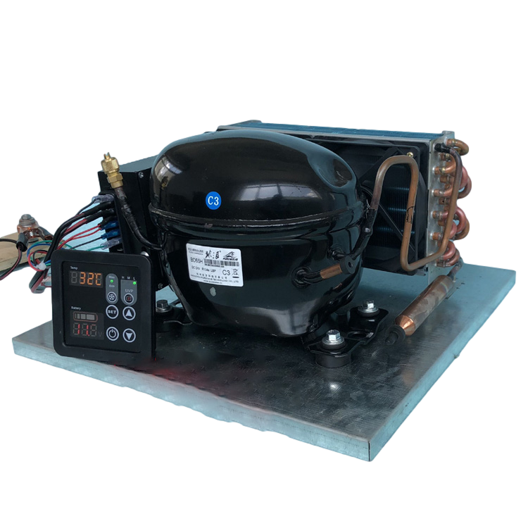 Охлаждающий холодильник BD75HC с воздушным охлаждением R134a DC 12V 24V компрессорный охлаждающий агрегат