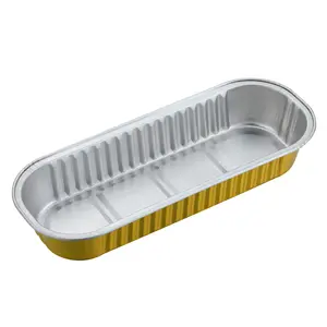 10/20/50pcs 7OZ 200ml Mini Cupcake Dessert Tray 165x65x31mm Aluminium Foil Container Baking Cups With Lids Crec165-200