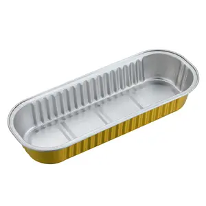 Baking 10/20/50pcs 7OZ 200ml Mini Cupcake Dessert Tray 165x65x31mm Aluminium Foil Container Baking Cups With Lids Crec165-200