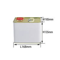 Latas Rectangulares de Hojalata de 2L de Alta Rentabilidad, Latas Metálicas para Aceite Comestible, Café, Té y Azúcar, Tarro de Especias, Envase para Matcha