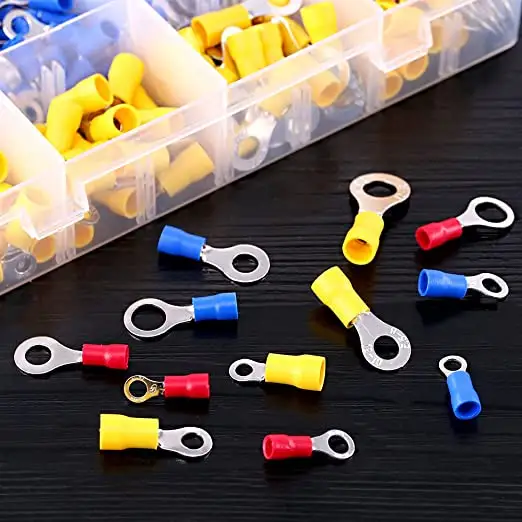 280Pcs Spade Crimp Terminal Assorted Insulated Electrical Wire Connectors Set Red Blue Yellow Electrical Connectors Kit