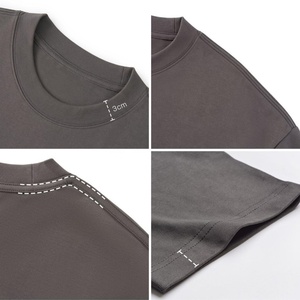 Vente en gros de t-shirts blancs blancs pour hommes t-shirts surdimensionnés en vrac 100% coton de haute qualité Boxy Heavyweight fabricant conception personnalisée - Product Image 4