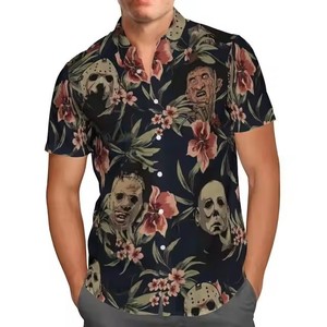 Camisetas gráficas personalizadas de Halloween para <span class=keywords><strong>hombre</strong></span>, divertidas y aterradoras con estampado de calavera y zombi, camisetas de verano. - Product Image 4