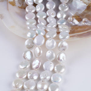 Collier fait main avec perle pentagramme de 12 mm, perles Keshi naturelles de forme baroque, design de perles dispersées, matériel de bijouterie Zhuji - Product Image 1