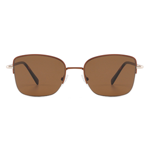 Lunettes de soleil unisexes à monture carrée en métal, verres dégradés, UV400, polarisées, style œil de chat, logo personnalisé - Product Image 6