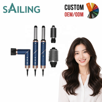 Sèche-cheveux et styler tout-en-un SD6-1015-5, ensemble cadeau 5 en 1 avec fer à boucler, brosse volumisante, diffuseur, concentrateur, idéal pour les voyages, pour femmes