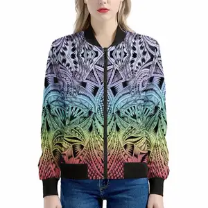 New Pattern Polynesian Traditional Tribal Print Damen jacken Modische Custom Jacke für Mädchen Casual Bomber jacke