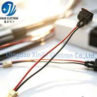 Kabel Harness Sakelar Rocker 2-Pin On-Off, Rakitan Kabel Berinsulasi PVC Merah-Hitam untuk Pendingin & Perangkat Elektronik Kecil