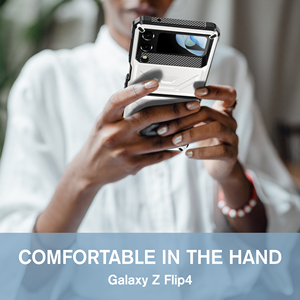 Funda de teléfono plegable de fibra de carbono, funda de lujo a prueba de golpes para <span class=keywords><strong>Samsung</strong></span> <span class=keywords><strong>Z</strong></span> Flip <span class=keywords><strong>4</strong></span> - Product Image 5