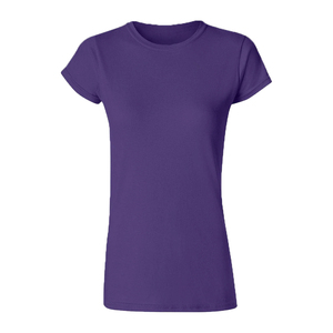 T-shirt à manches courtes col rond pour femme, style streetwear, respirant, écologique, en coton biologique gris, uni, en molleton - Product Image 1