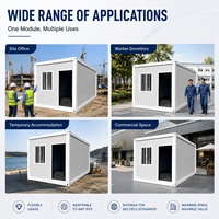 Maison mobile modulaire préfabriquée en kit, conteneur habitable compact avec salle de bain et toilettes