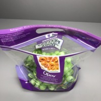 Sachet Doypack transparent pour fruits et légumes frais avec fermeture éclair et trou de ventilation, en matériau OPP jetable pour l'emballage des fruits