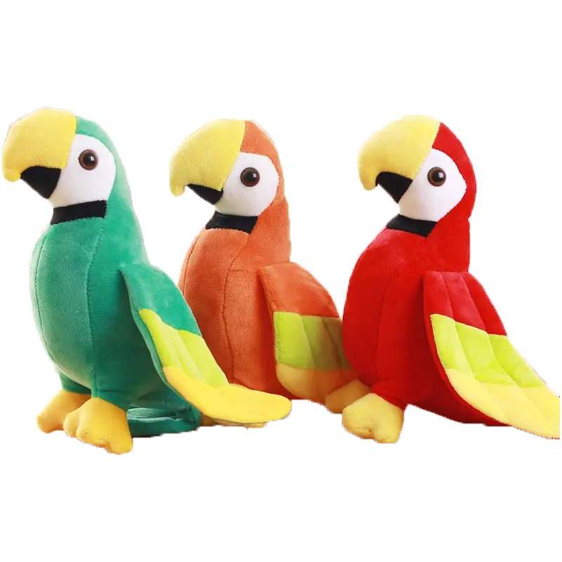 High quality stuffed plush bird toy parrot soft fabric mini size parrot toy for kids playing