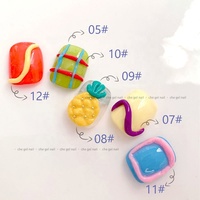 5D Sculpture Nail Gel 5ml 12 couleurs Soak Off Nail Modeling Sculpture Sculpture Gel Sculpté Pâte à modeler UV Gel Vernis