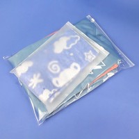 Vente en gros Sacs en plastique personnalisés givrés avec fermeture éclair CPE Mini Logo pour vêtements Impression offset pour bijoux Boucles d'oreilles Chaussures Chaussettes