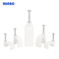 Clip de câble RUNBO 4 mm, clip de câble rond petit format noir et blanc en plastique personnalisé, utilisé pour les marteaux de robinetterie