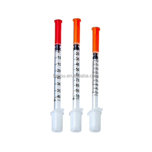 BERPU Muestra Gratuita Jeringa de Insulina Desechable Estéril de Alta Calidad 0.3cc 0.5cc 1cc U-100 U-40 para Inyección Diabética - Product Image 1