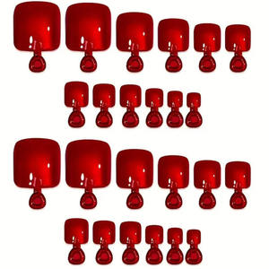 96 <span class=keywords><strong>Uñas</strong></span> Postizas Acrílicas de Cobertura Completa con Diseño Cuadrado Ojo de Gato, Color Rosa, de Lujo, Duraderas y Fáciles de Usar - Product Image 3