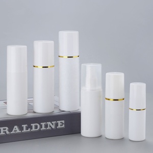 30ml 60ml 80ml 100ml HDPE Spray <b>Bottle</b> with Over Cap Round Shape Fine Mist <b>Bottle</b> with Gold Ring Cap - Product Image 5