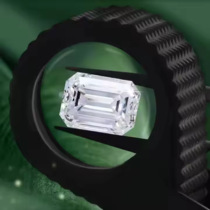Kim cương nhân tạo mài chính xác, màu F cao cấp, độ tinh khiết VVS2, cắt Emerald, được chứng nhận IGI, dành cho các thợ kim hoàn chuyên nghiệp tại Mỹ. - Product Image 1