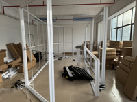 Stand modulaire en tissu avec bordure en silicone et éclairage LED de 20 pieds pour salon professionnel des matériaux de construction et systèmes d'exposition en aluminium